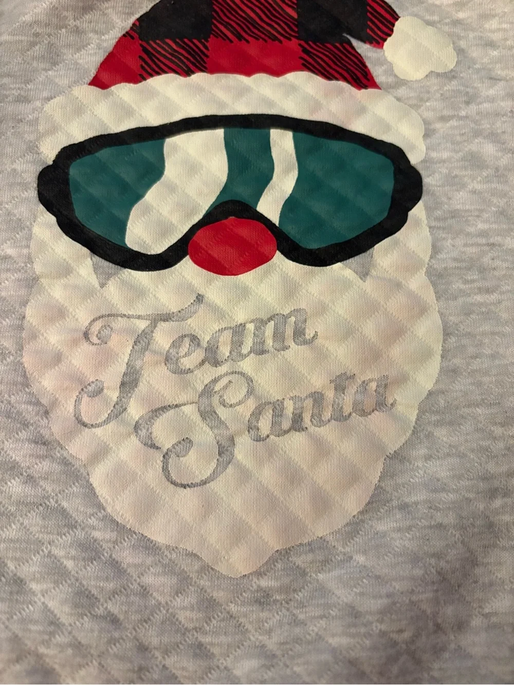 Kids Red Buffalo Plaid Holiday Pajama Set with Santa Graphic